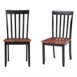 Boraam Bloomington Dining Chair in Black/Cherry (Set of 2)