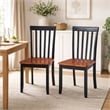 Boraam Bloomington Dining Chair in Black/Cherry (Set of 2)