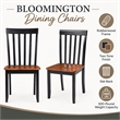 Boraam Bloomington Dining Chair in Black/Cherry (Set of 2)