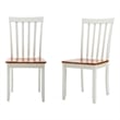 Boraam Bloomington Dining Chair in Cream/Honey Oak (Set of 2)