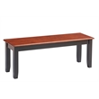 Boraam Wood Bloomington Backless Bench in Black/Cherry Finish