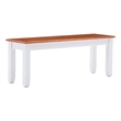 Boraam Bloomington Bench in Cream/Honey Oak