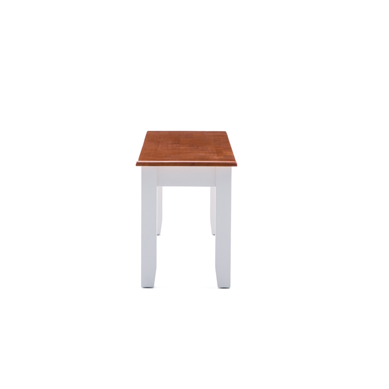 Boraam Bloomington Bench in Cream/Honey Oak