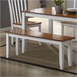 Boraam Bloomington Bench in Cream/Honey Oak