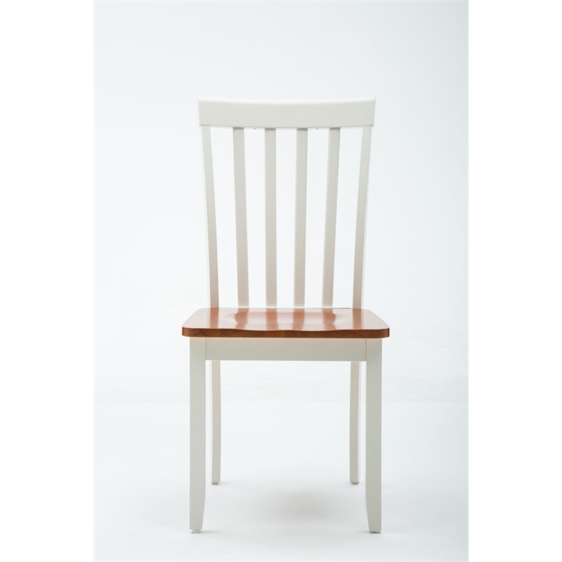 Boraam Wood Bloomington 5 Piece Dining Set in Cream/Honey Oak Finish