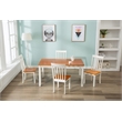 Boraam Wood Bloomington 5 Piece Dining Set in Cream/Honey Oak Finish