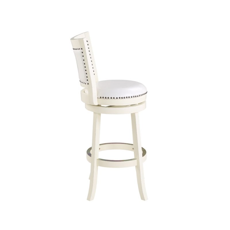 Boraam Bristol Bar Height Swivel Bar Stool in Buttermilk