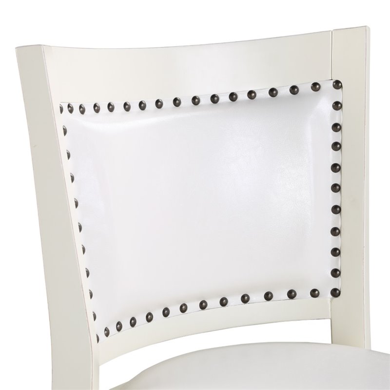 Boraam 29" Bristol Swivel Bar Stool in White 42429