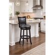 Boraam Wood Bristol Bar Height Swivel Bar Stool in Black Finish