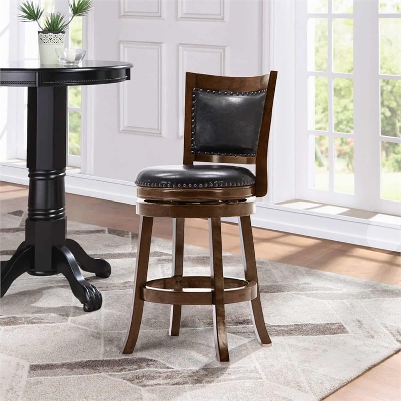 Boraam Bristol Counter Height Swivel Counter Stool in Cappuccino