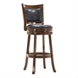 Boraam Bristol Bar Height Swivel Bar Stool in Cappuccino