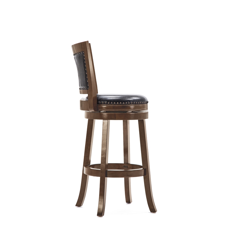 Boraam Bristol Bar Height Swivel Bar Stool in Cappuccino