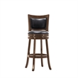 Boraam Bristol Bar Height Swivel Bar Stool in Cappuccino