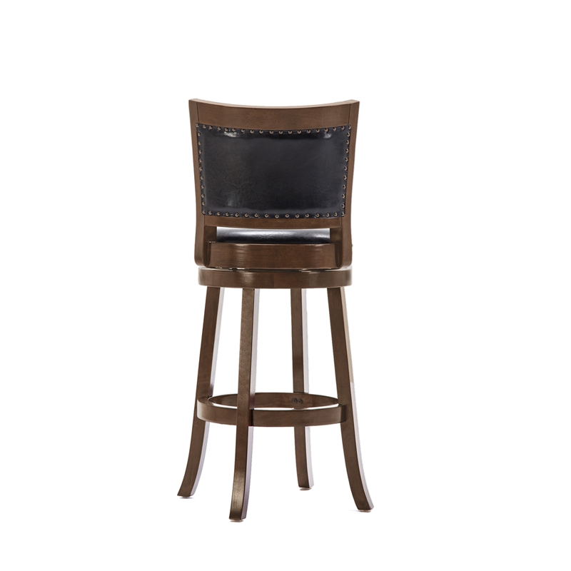 Boraam Bristol Bar Height Swivel Bar Stool in Cappuccino