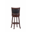 Boraam Bristol Bar Height Swivel Bar Stool in Cherry