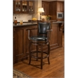 Boraam Wood Jones Bar Height Swivel Bar Stool in Cappuccino Finish