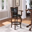 Boraam Wood Jones Bar Height Swivel Bar Stool in Cappuccino Finish