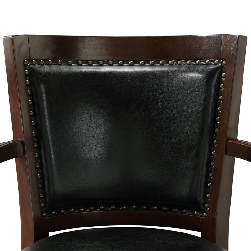 Boraam Wood Jones Bar Height Swivel Bar Stool in Cappuccino Finish