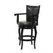 Boraam Wood Jones Bar Height Swivel Bar Stool in Black finish
