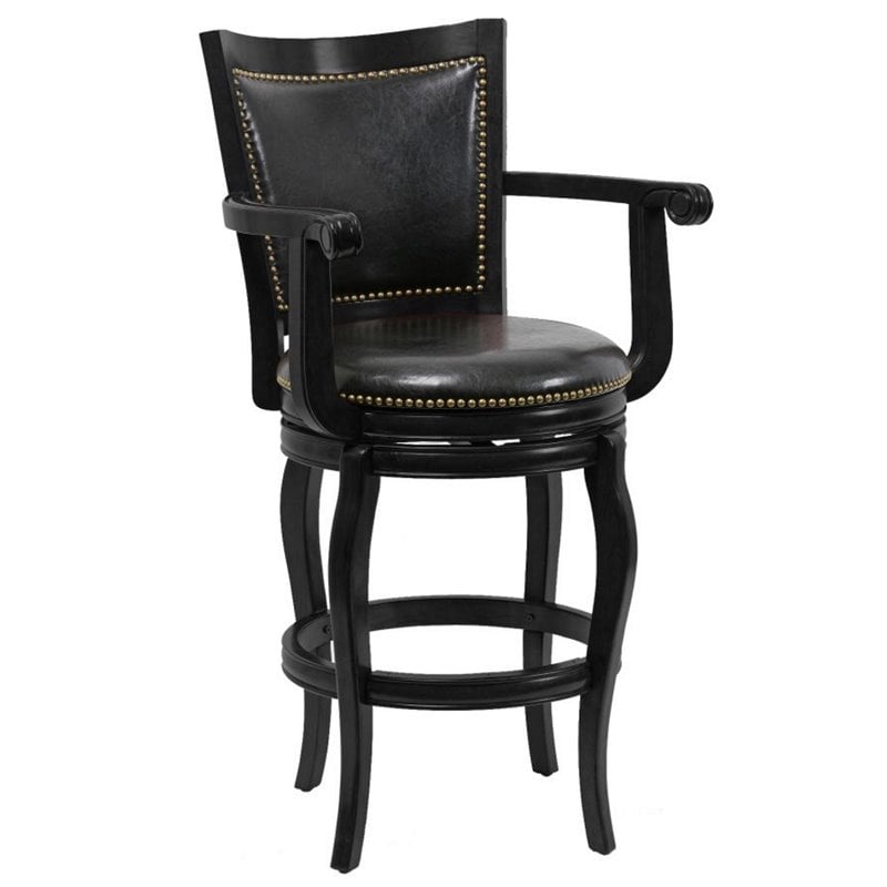 Boraam 29" Jones Memory Swivel Stool in Black   52329