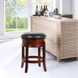 Boraam Wood Counter Height Hamilton Swivel Stool in Brandy Brown Finish