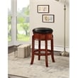 Boraam Wood Bar Height Hamilton Swivel Stool in Brandy Brown Finish