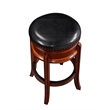 Boraam Wood Bar Height Hamilton Swivel Stool in Brandy Brown Finish