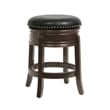 Boraam Wood Hamilton Backless Swivel Counter Stool in Cappuccino Finish