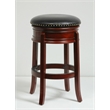 Boraam Wood Hamilton Backless Swivel Bar Stool in Cherry Finish