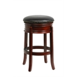 Boraam Wood Hamilton Backless Swivel Bar Stool in Cherry Finish