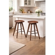 Boraam Wood Bali Counter Height Swivel Counter Stool in Cappuccino Finish