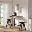 Boraam Wood Bali Counter Height Swivel Counter Stool in Cappuccino Finish