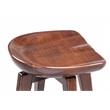 Boraam Wood Bali Bar Height Swivel Bar Stool in Cappuccino Finish