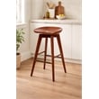 Boraam Wood Bali Bar Height Swivel Bar Stool in Walnut Finish
