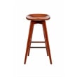 Boraam Wood Bali Bar Height Swivel Bar Stool in Walnut Finish