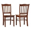 Boraam Wood Shaker Dining Chair in Walnut Finish (Set of 2)