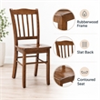 Boraam Wood Shaker Dining Chair in Walnut Finish (Set of 2)
