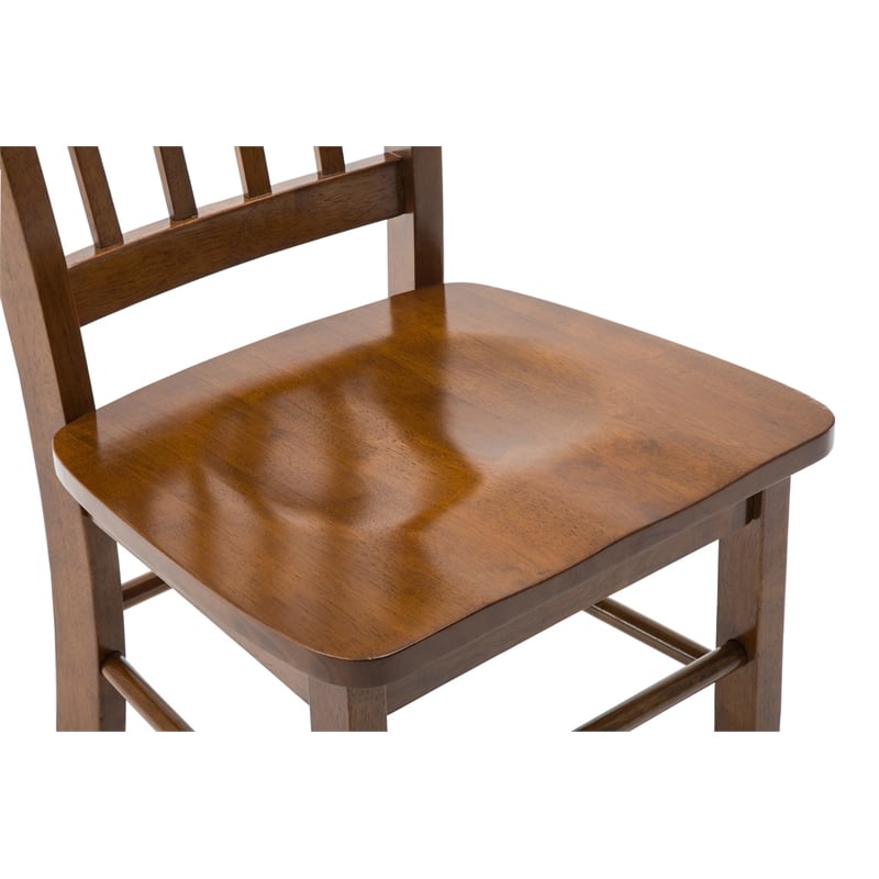 Boraam Wood Shaker Dining Chair in Walnut Finish (Set of 2)