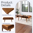 Boraam Wood Halmstad Coffee Table in Rich Walnut Finish