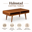 Boraam Wood Halmstad Coffee Table in Rich Walnut Finish