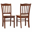 Boraam Wood 5 Piece Shaker Dining Set in Walnut Finish