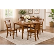 Boraam Wood 5 Piece Shaker Dining Set in Walnut Finish