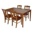 Boraam Wood 5 Piece Shaker Dining Set in Walnut Finish