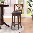 Boraam Wood Georgia Bar Height Swivel  Stool in Cappuccino Finish