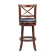 Boraam Wood Georgia Bar Height Swivel  Stool in Cappuccino Finish
