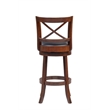 Boraam Wood Georgia Bar Height Swivel  Stool in Cappuccino Finish
