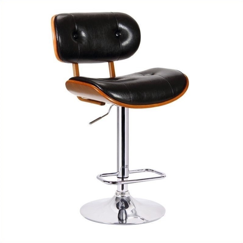 Boraam Smuk Adjustable Swivel Bar Stool in Black Cymax Business