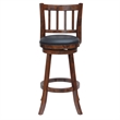 Boraam Wood Bloomington Counter Height Swivel Counter Stool in Cappuccino Finish