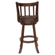 Boraam Wood Bloomington Counter Height Swivel Counter Stool in Cappuccino Finish