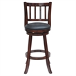 Boraam Wood Bloomington Counter Height Swivel Counter Stool in Cappuccino Finish